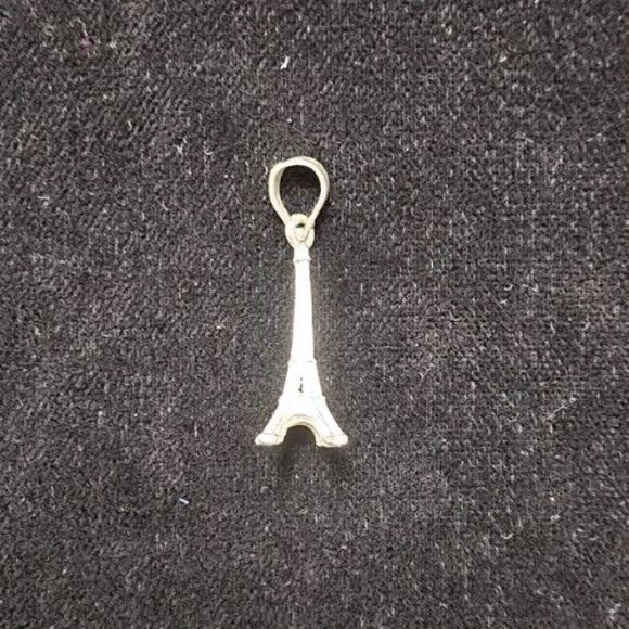 Eiffel Tower Silver Charm Paris Love 925 - Picture 4 of 7